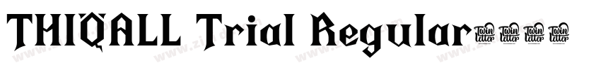 THIQALL Trial Regular字体转换